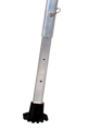 Telescopic foot with anti-slip rubbers.